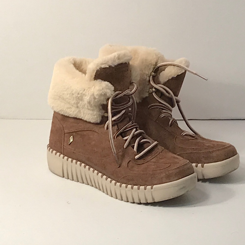 Skechers GoWalk Smart Frosty Goddess Brown boots size 9.5